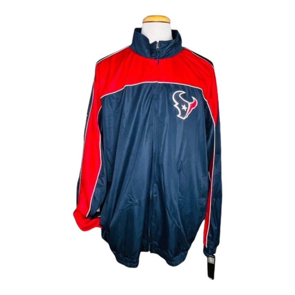 Houston Texans NFL Team Apparel Jacket XXL Navy/Red 100% Polyester NWT - Picture 2 of 11